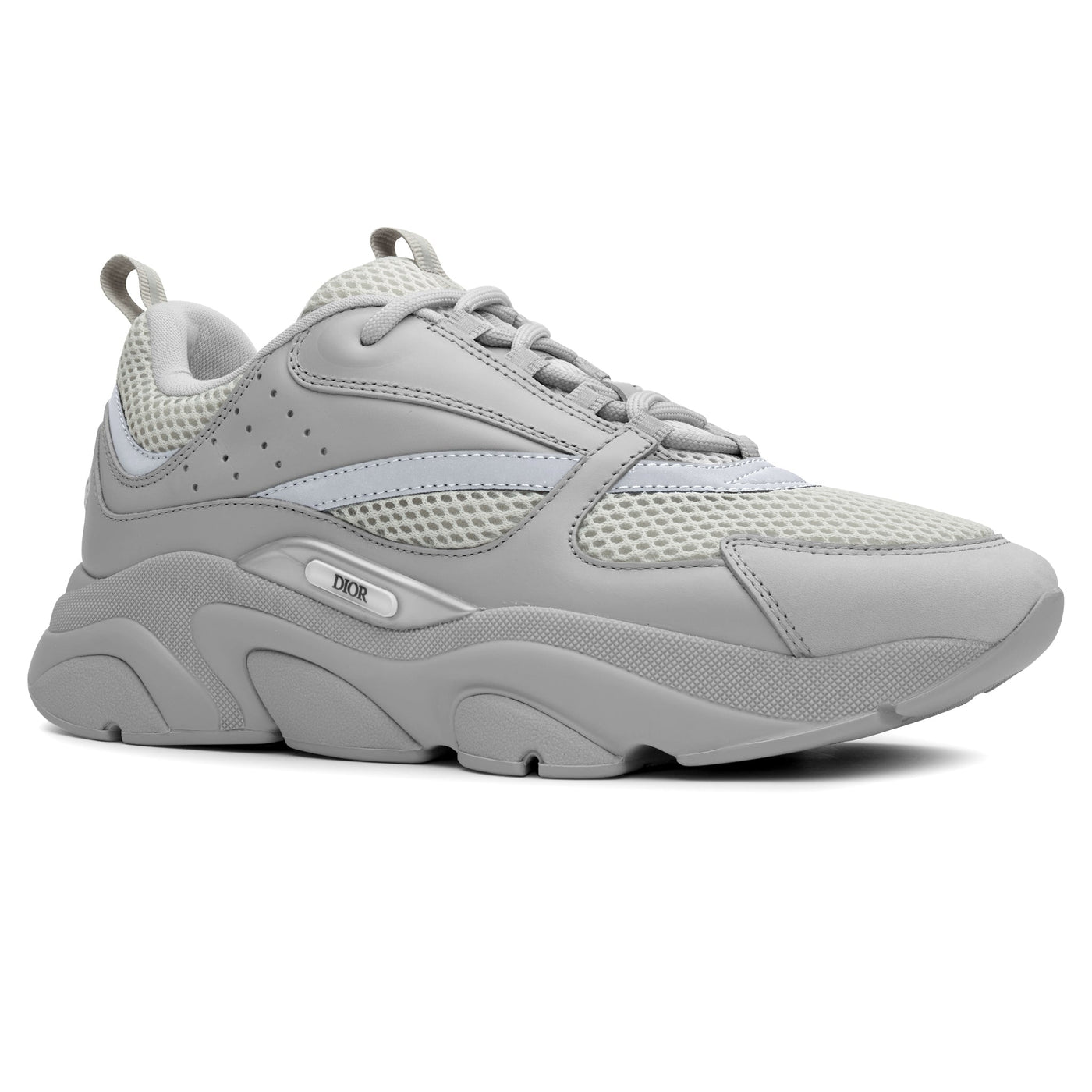 B22 Grey Calfskin Trainer