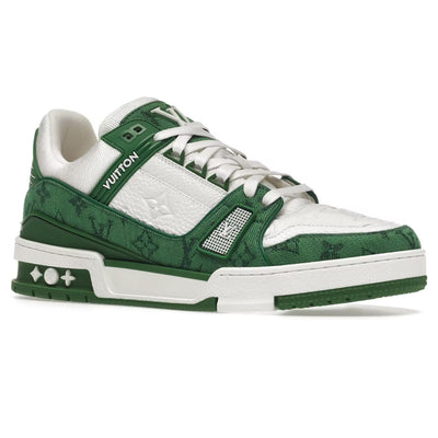 L-V Monogram Green Denim Sneaker