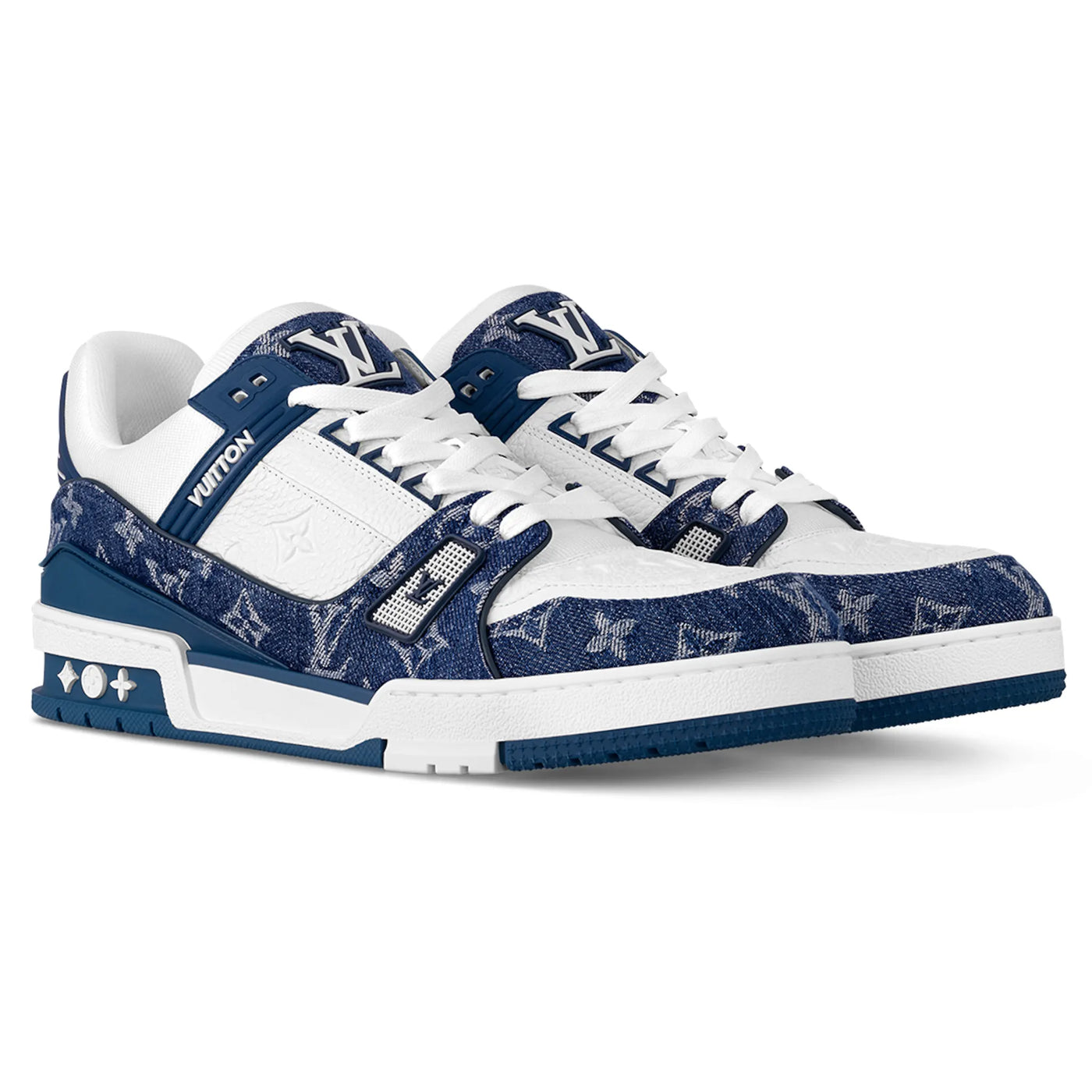 L-V Monogram Blue Denim Sneaker