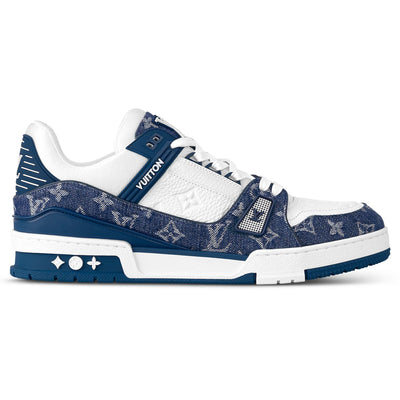 L-V Monogram Blue Denim Sneaker