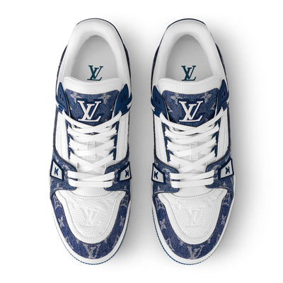 L-V Monogram Blue Denim Sneaker