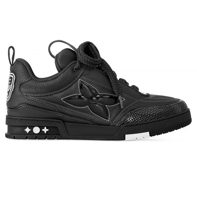 L-V Skate Grained Leather Trainer Black Sneaker